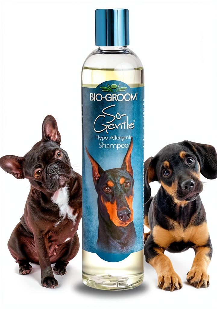 'Bio Groom Pet Shampoo bottle showing natural ingredients and label'