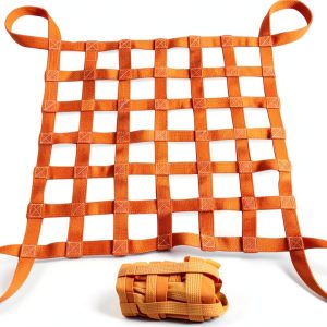Earthtec Lifting Net Orange Nylon 1500lb Capacity Hoist-0