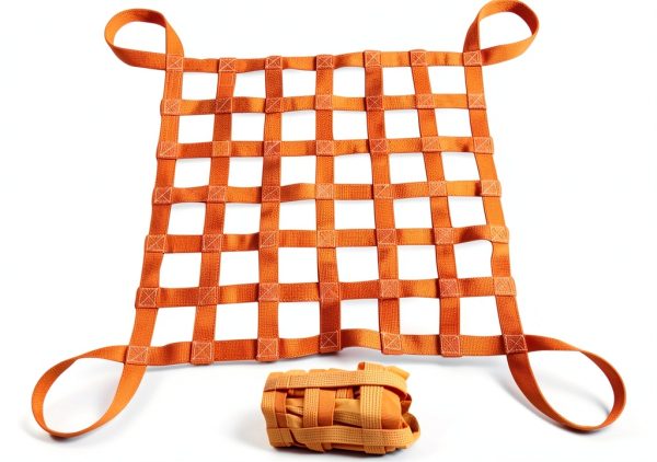 Earthtec Lifting Net Orange Nylon 1500lb Capacity Hoist-0