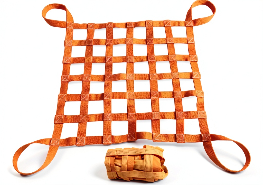 Earthtec lifting net in use on a cargo pallet