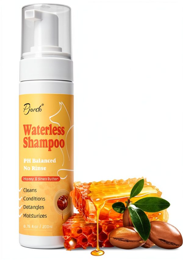Pjordo Waterless Pet Shampoo No Rinse Cleansing Shea Butter-0
