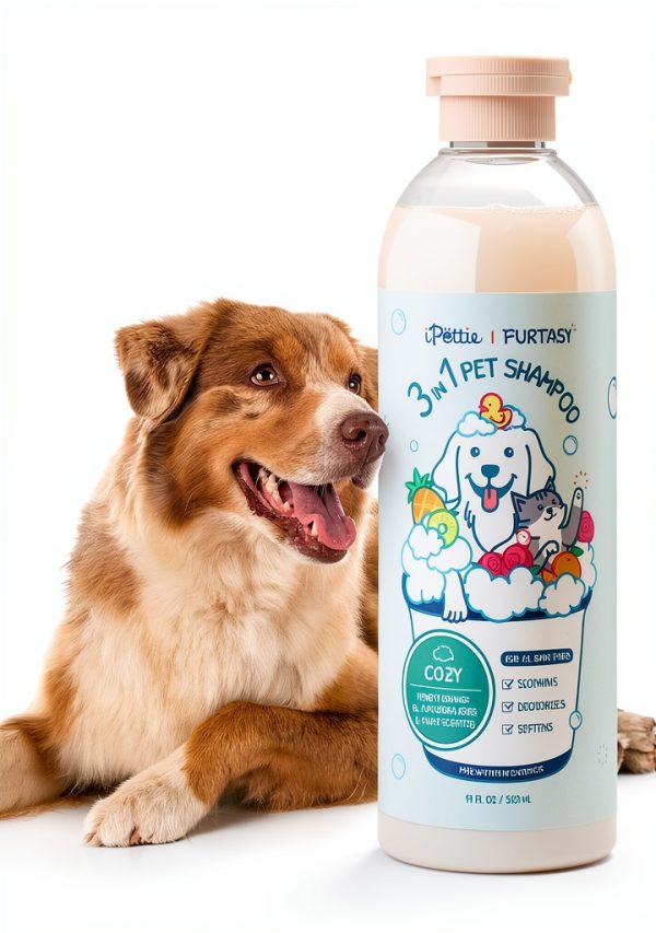 iPettie Pet Shampoo Natural 3-in-1 Formula for Cats Dogs-1
