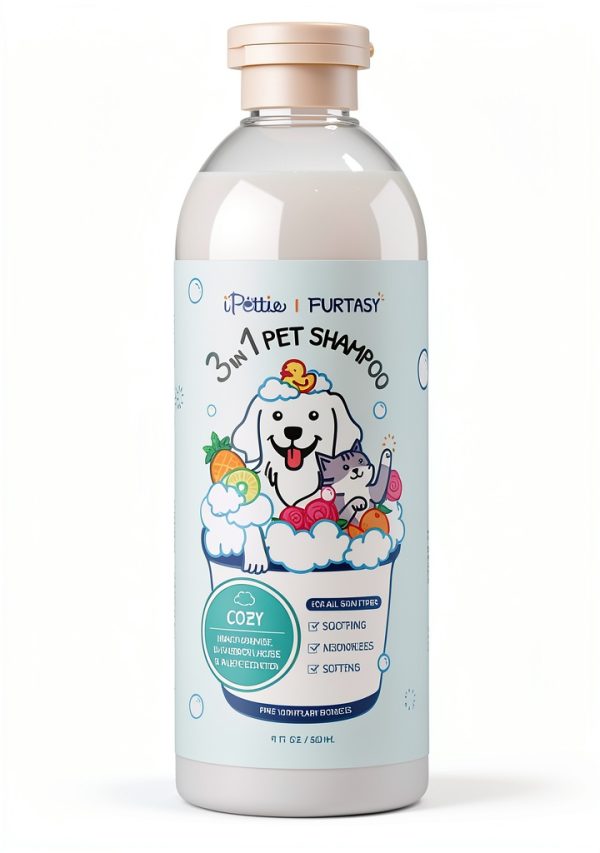 iPettie Pet Shampoo Natural 3-in-1 Formula for Cats Dogs-0