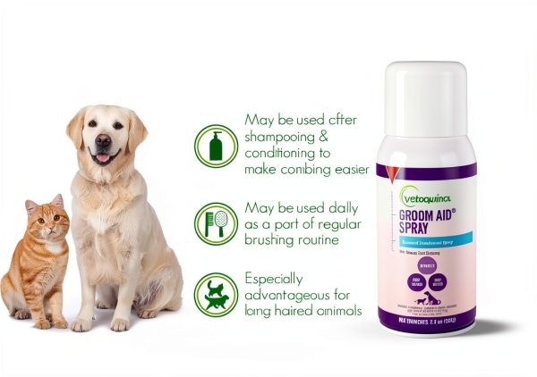 Vetoquinol Pet Detangler Spray Grooming Aid for Cats Dogs-4