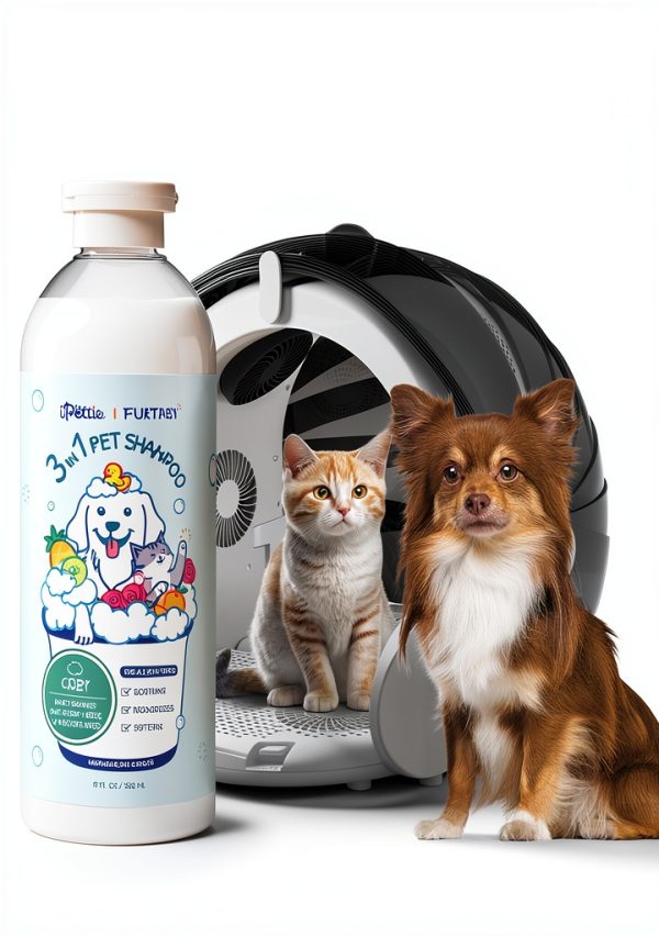 iPettie Pet Shampoo Natural 3-in-1 Formula for Cats Dogs-6