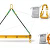 Yellow Lifting Aluminum Spreader Bar 2 Ton Capacity Hoist-1