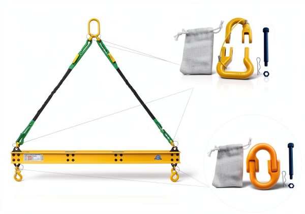 Yellow Lifting Aluminum Spreader Bar 2 Ton Capacity Hoist-1