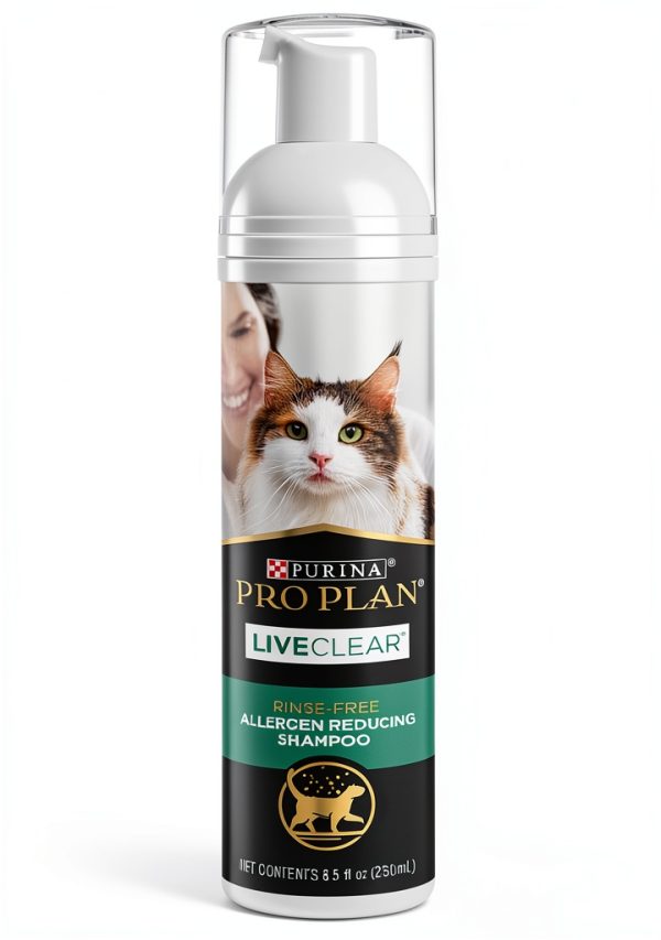 Purina LIVECLEAR Dry Cat Shampoo Rinse Free Allergen-0