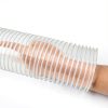 4in x 50ft PVC Dust Collection Hose by Elecoman – Clear Steel Clamps-2
