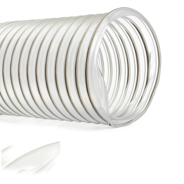 4" x 10' PVC Dust Collection Hose ODDMUCK Clear 4in Hose with 4 Clamps-1