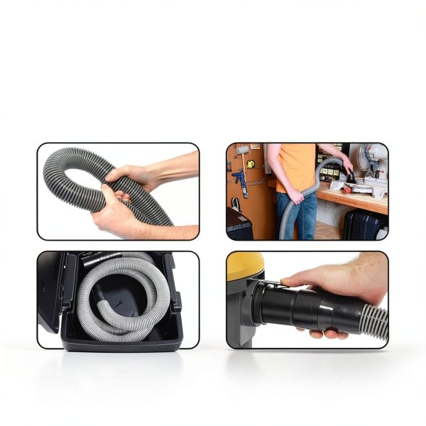 WORKSHOP Wet/Dry Vac Contractor Hose 1-7/8" x 10 ft Heavy‑Duty Plastic-3