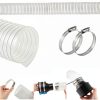 PVC Dust Collection Hose 2-1/2 x10 ft Yaomiao with Steel Clamps-4