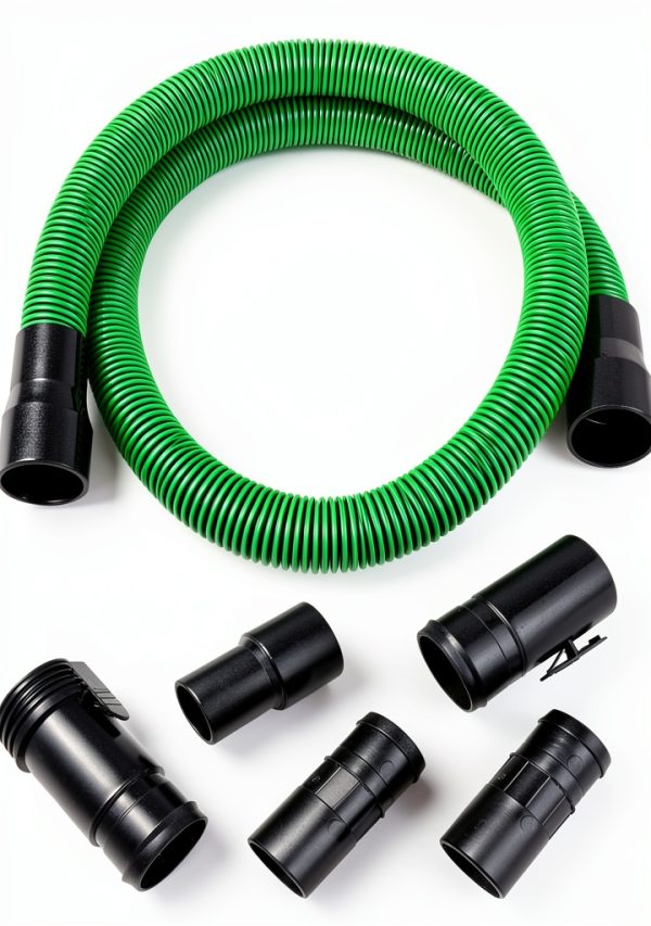 WS25020A Replacement Vacuum Hose, 2-1/2-inch x 7-feet Dual-Flex Locking Shop Vac Hose for Wet Dry Shop Vacuum Cleaners,with 6 Fittings Fits Most Vacuum Cleaners-7