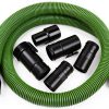 WS25020A Replacement Vacuum Hose, 2-1/2-inch x 7-feet Dual-Flex Locking Shop Vac Hose for Wet Dry Shop Vacuum Cleaners,with 6 Fittings Fits Most Vacuum Cleaners-0