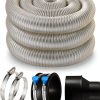 PVC Dust Collection Hose 2-1/2 x10 ft Yaomiao with Steel Clamps-0