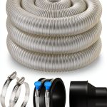 PVC Dust Collection Hose 2-1/2 x10 ft Yaomiao with Steel Clamps-0