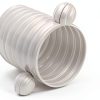4in x 50ft PVC Dust Collection Hose by Elecoman – Clear Steel Clamps-1
