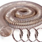 4" x 10' PVC Dust Collection Hose ODDMUCK Clear 4in Hose with 4 Clamps-0