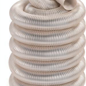 4in x 50ft PVC Dust Collection Hose by Elecoman – Clear Steel Clamps-0