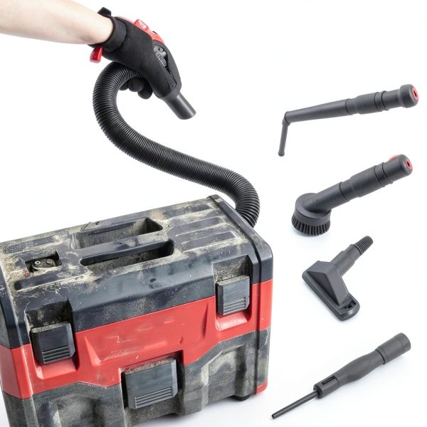 14-37-0105 18V Wet/dry Vac Hose Assembly with Universal Attachments Adapter Kit for Milwaukee M18 18v/28v Vacuum 0880-20 0970-20 (Internal Storage), Use to Pick Up Dust and Debris-2