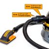 POWERTEC 70140 2-1/2” to 1-1/4” Hose Reducer – Conversion Unit for Dust Collection Accessories, Black-6