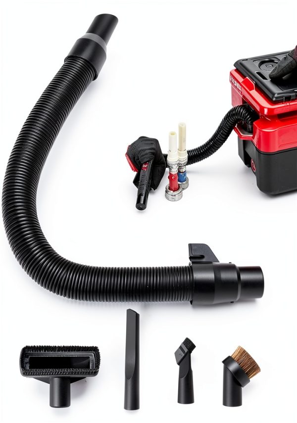 14-37-0105 18V Wet/dry Vac Hose Assembly with Universal Attachments Adapter Kit for Milwaukee M18 18v/28v Vacuum 0880-20 0970-20 (Internal Storage), Use to Pick Up Dust and Debris-0
